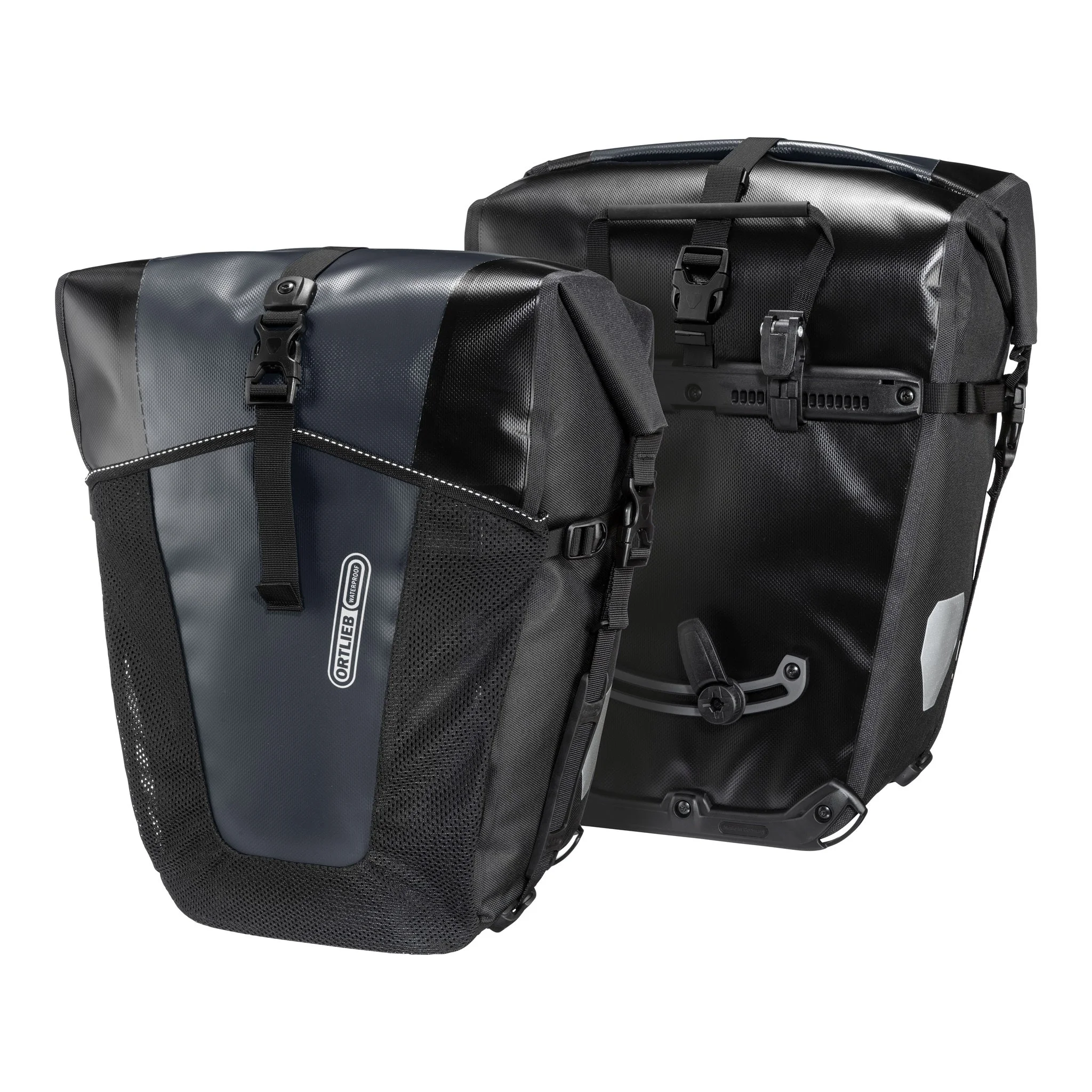 Set aus zwei ORTLIEB Back-Roller XL QL2.2 Fahrradtaschen in red-black mit Quick-Lock-System